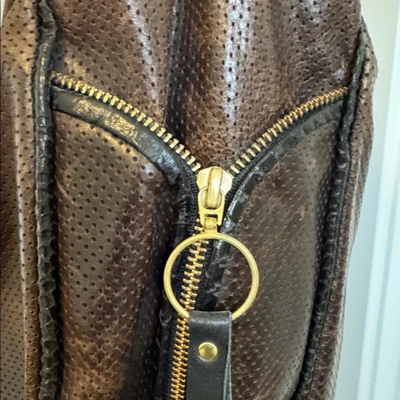 Maya Moon Designs Luxury Custom Leather Bag with Gold Accents - Picture 3 of 17